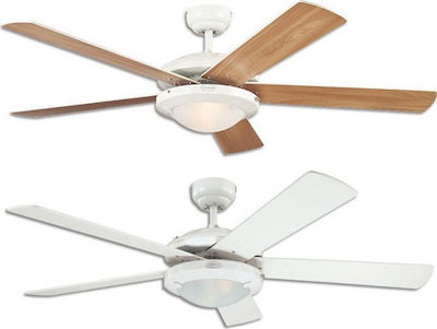 Westinghouse Comet 78017 Ceiling Fan 132cm with Light White/Beech