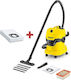 Karcher WD 4 Wet-Dry Vacuum for Dry Dust & Debris 1000W with Waste Container 20lt