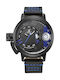 Weide Men's Watch 47mm Battery with Black Leather Strap