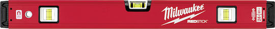 Milwaukee Redstick Backbone 60 Magnetic Πλαστικό Αλφάδι Μαγνητικό 60εκ. με 3 Μάτια