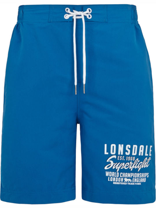 Lonsdale Bideford Herren Badebekleidung Bermuda Blau mit Mustern