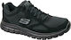 Skechers Lite-Weight QTR Overlay Ανδρικά Αθλητικά Παπούτσια Running Μαύρα