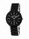 Jacques Lemans Men's Watch 40mm Battery with Black Metal Bracelet