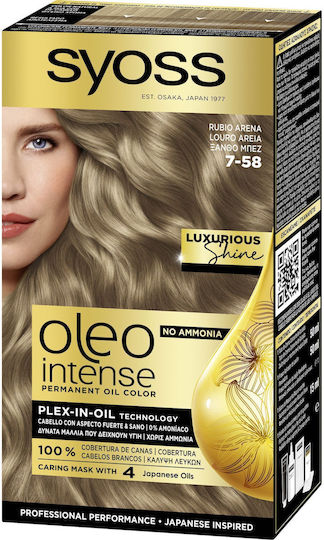 Syoss Oleo Intense Vopsea de Păr fără amoniac 7-58 Bej blond 50ml