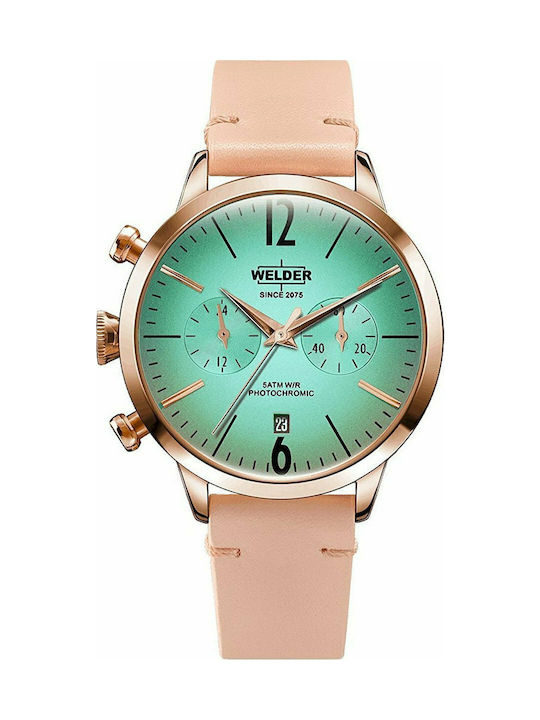 Welder Moody Watch with Beige Leather Strap