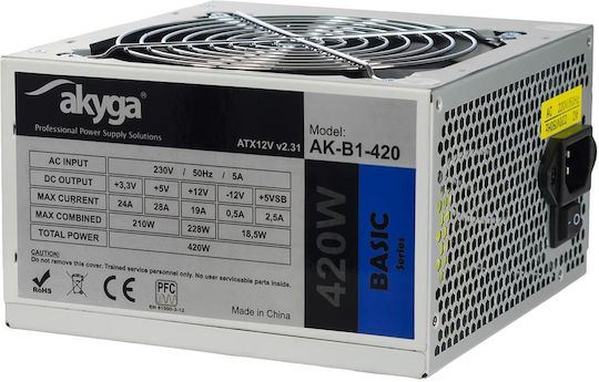 Akyga AK-B1-420 420W Schwarz Computer-Netzteil Voll verkabelt