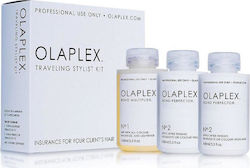 Olaplex Traveling Stylist Kit - Dyed & Damaged Hair Treatment Σετ Περιποίησης Μαλλιών για Ισιωτική 3τμχ