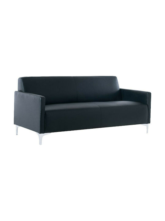 Style Διθέσιος Καναπές Δερματίνη Μαύρο 164x71x72εκ.