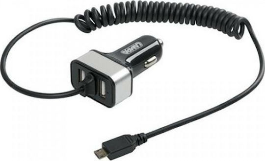 Lampa Φορτιστής Αυτοκινήτου 5.8A με Θύρες: 2xUSB μαζί με Καλώδιο Micro-USB