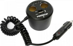 Lampa Car Charger Power cup 2 Total Intensity 2.1A with Ports: 2xUSB 2xCigarette Lighter with Cable Embedded