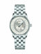 Mido Baroncelli II Γυναικείο Ρολόι 33mm Αυτόματο με Ασημί Μεταλλικό Μπρασελέ
