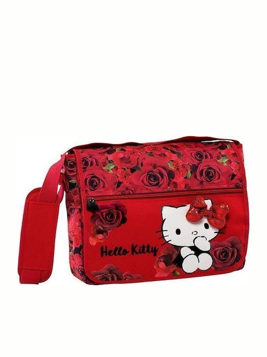 Graffiti Hello Kitty School Bag Shoulder Kindergarten in Red color