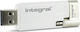 Integral iShuttle 32GB USB 3.0 Stick cu conexiune Fulgerul & USB-A Alb