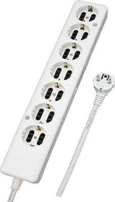 Χαραλαμπίδης 7-Outlet Power Strip 3m White