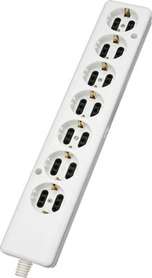 Χαραλαμπίδης 7-Outlet Power Strip without Cable White