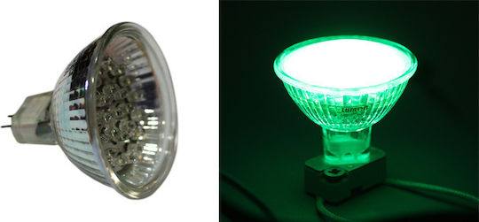 Adeleq LED крушка 1.8W за фасунга GU5.3 и форма PAR16 Зелен 180лм