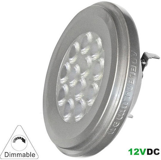 Adeleq LED крушка 12W 110mm за фасунга G53 и форма AR111 Топло бяло 860лм Димируем