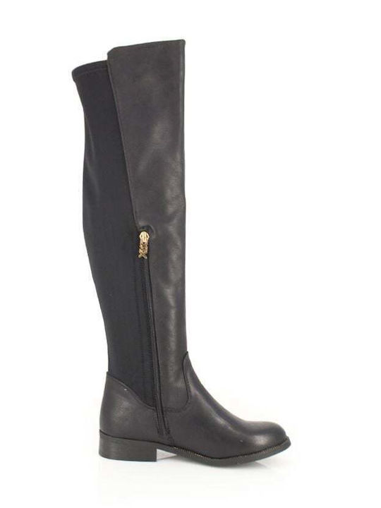 Xti Over the Knee Women's Boots with Zipper Vilegro Black