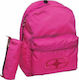 No Fear School Bag Backpack Junior High-High School in Fuchsia color