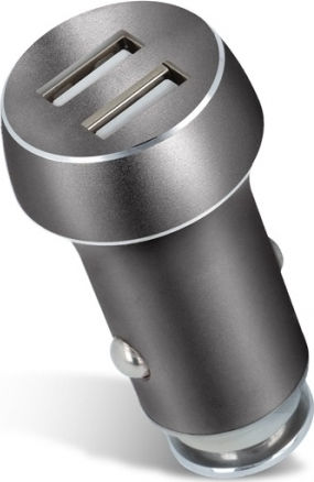 Forever Car charger 2xUSB 3.1 A Space Gray Car Charger 3.1A with Ports: 2xUSB Gray Color