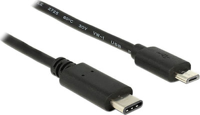Powertech USB 2.0 Cable USB-C male - micro USB-B male Black 1m (CAB-UC011)