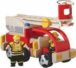 Plan Toys Πυροσβεστική Δύο Πυροσβέστες Rennstrecke Feuerwehrauto 63100