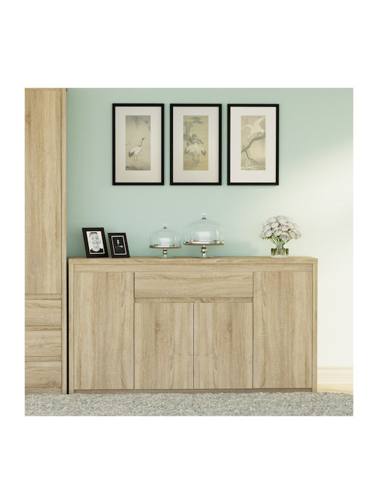 Sideboard Norton Wooden with Drawers Oak 168x40x91.5cm