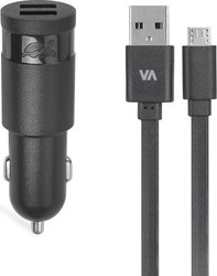 Rivacase Car Charger Black RivaPower VA BD1 Total Intensity 2.4A with Cable Micro-USB