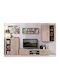 Damis Floor-Standing Living Room Display Cabinet Made of Sonoma Particle Board 90.5x35x113.5cm