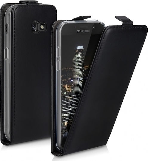 KWmobile Flip Vertikaler Flip Synthetisches Leder Schwarz (Galaxy A5 2017)