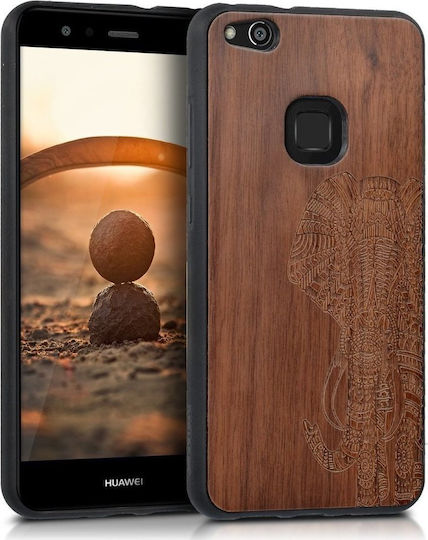 KWmobile Holz Umschlag Rückseite Hölzern Braun (Huawei P10 Lite)