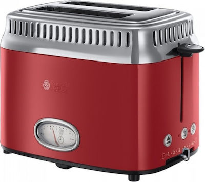 Russell Hobbs Retro Prăjitor de pâine 2 sloturi 1200W Roșu