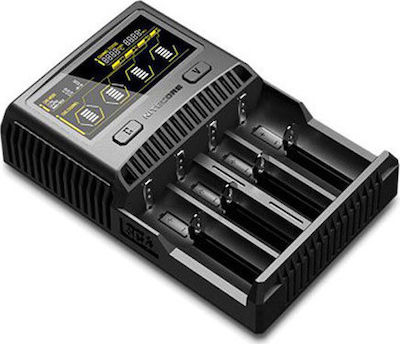 NiteCore SC4 Φορτιστής Μπαταριών Li-ion/Ni-Cd/Ni-MH Μεγέθους AA/AAA/D/18650