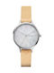 Skagen Watch with Gold Leather Strap