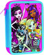 Gim Monster High Pencil Case with 2 Compartments Multicolored