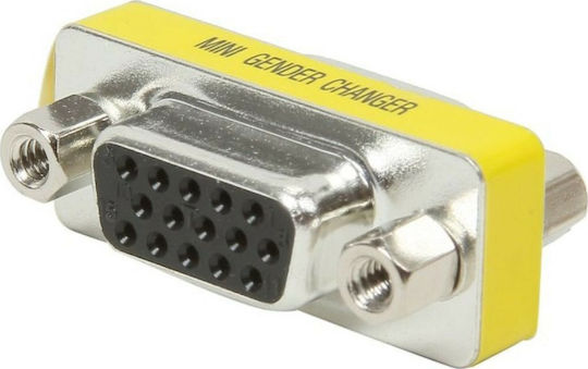 Konverter VGA weiblich zu VGA weiblich Gelb 1Stück 17142
