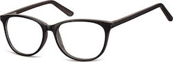 Sunoptic Women's Acetate Prescription Eyeglass Frames Black CP152A