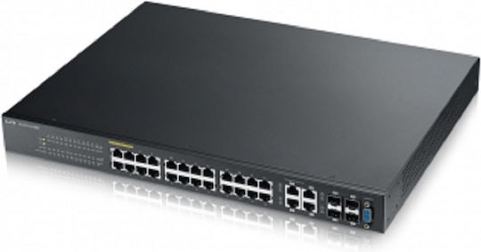 Zyxel GS2210-24LP Управление на L2 PoE+ Switch с 28 Портове Гигабитови (1Gbps) Ethernet