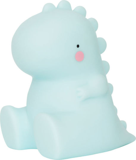 A Little Lovely Company Led Kids Decorative Lamp Little T Rex Din Blue 12.5x12.5x8.7εκ.