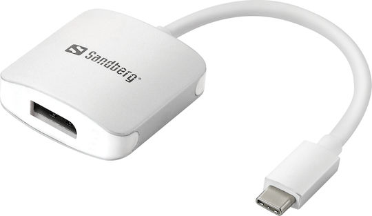 Sandberg Konverter USB-C männlich zu DisplayPort weiblich Silber 1Stück 136-19