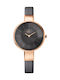 Obaku Watch with Black Leather Strap V149LXVJRJ