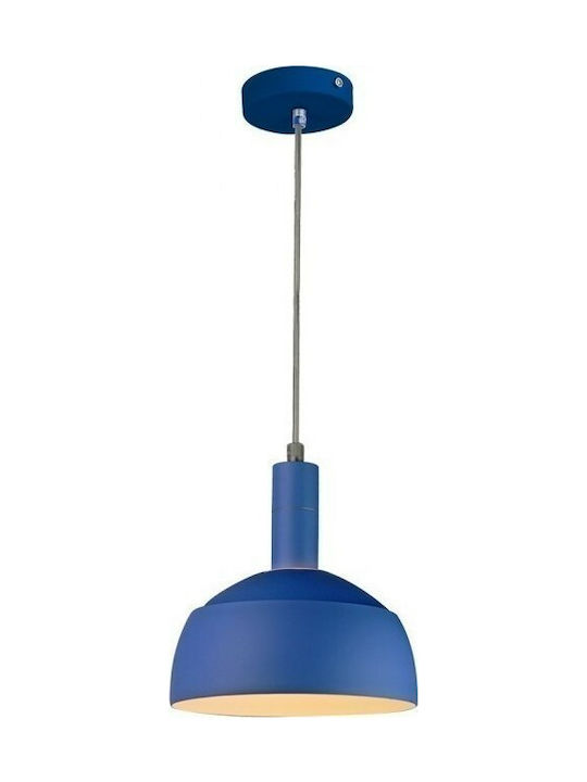 V-TAC Hängende Deckenleuchte Federung Glocke für Fassung E27 Blau