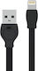 WK WDC-023 Flat USB-A to Lightning Cable Μαύρο 3m