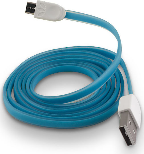 Forever Flat USB 2.0 to micro USB Cable Blue 1m (T_0012043)