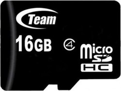 TeamGroup microSDHC 16GB Clasa 4 Viteză implicită cu adaptor