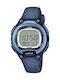 Casio Standard Digital Uhr Chronograph mit Marineblau Kautschukarmband