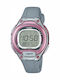 Casio Standard Digital Ceas de Damă cronograf cu Gri Curea din Cauciuc