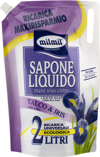 Milmil Professional Săpun Lichid Talc & Iris Rezerve Pudră 2000ml