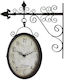Inart Ρολόι Τοίχου Μεταλλικό Αντικέ 36cm