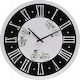Click Wanduhr Hölzernes Schwarz Ø30cm